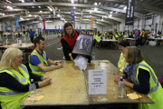 Scottish Independence Referendum Count Collation Event, Royal Highland Centre, Ingliston, Edinburgh, Scotland, Britain - 18 Sep 2014