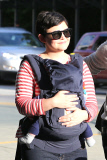 Josh Dallas and Ginnifer Goodwin with Baby Oliver arrive back in Canada