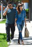 Cara Santana and Jesse Metcalfe casually walking arm in arm in LA