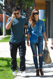 Cara Santana and Jesse Metcalfe casually walking arm in arm in LA