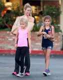 Exclusive... Denise Richards Takes Her Daughters To Beverly Glen Deli 