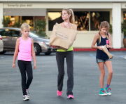 Exclusive... Denise Richards Takes Her Daughters To Beverly Glen Deli 