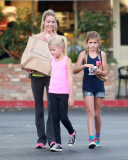 Exclusive... Denise Richards Takes Her Daughters To Beverly Glen Deli 
