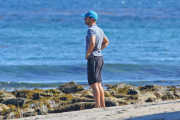 *EXCLUSIVE* Chris Martin seeks inspiration by the sea!