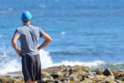 *EXCLUSIVE* Chris Martin seeks inspiration by the sea!