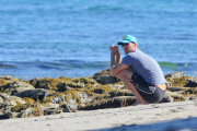 *EXCLUSIVE* Chris Martin seeks inspiration by the sea!