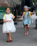 Matthew Broderick Walks His Daughters To School 