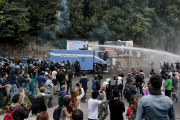 Italy: Demonstration against European Central Bank summit in Naples
