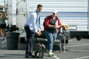 *EXCLUSIVE* Josh Duhamel is in a hurry to go home after a day of filming