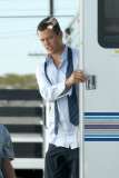 *EXCLUSIVE* Josh Duhamel is in a hurry to go home after a day of filming