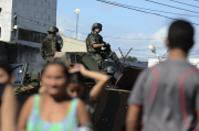 Brazil: Brazilian soldiers in full alert during the National Elections at Mare Favela