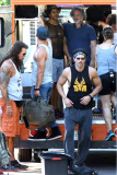 Channing Tatum gets his moves ready on the set of Magic Mike XXL