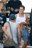 Channing Tatum gets his moves ready on the set of Magic Mike XXL