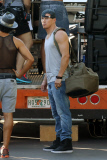 Channing Tatum gets his moves ready on the set of Magic Mike XXL
