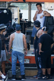 Channing Tatum gets his moves ready on the set of Magic Mike XXL