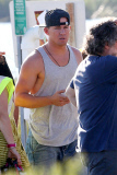 The Men of "Magic Mike XXL" show off their guns in Georgia