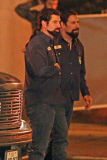 John Travolta shoots late into the night on the set of ¿Life On The Line¿