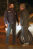 John Travolta shoots late into the night on the set of ÒLife On The LineÓ