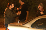 John Travolta shoots late into the night on the set of ¿Life On The Line¿