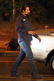 John Travolta shoots late into the night on the set of ÒLife On The LineÓ