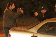 John Travolta shoots late into the night on the set of ¿Life On The Line¿