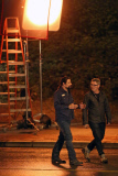 John Travolta shoots late into the night on the set of ¿Life On The Line¿