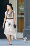 Boho chic Amber Heard and her little friend go Shopping in Savannah