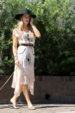 Boho chic Amber Heard and her little friend go Shopping in Savannah