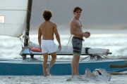 Joe Manganiello shows off his Football Skills on the set of "Magic Mike XXL"