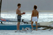 Joe Manganiello shows off his Football Skills on the set of "Magic Mike XXL"