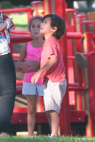 *EXCLUSIVE* Emme and Max Anthony enjoy a day at the park