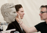 Madame Tussauds sculptor puts finishing touches to Benedict Cumberbatch's clay head, London, Britain - Aug 2014