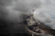 Mount Sinabung erupts, Sumatra, Indonesia - 14 Oct 2014