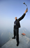 3rd Red Bull World Wingsuit League pre-qualifier practice flights, Tianmen Mountain, Zhangjiajie, China - 11 Oct 2014