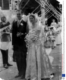 11th Duke Of Marlborough (john Spencer-churchill) And 1st Wife Susan Hornby (now Susan Gough) (divorced 1961) Walk Through A Guard Of Honour After Their Wedding At St. Margarets Church In 1951. 