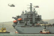 RFA Argus prepares to sail to Sierra Leone to help deal with the Ebola crisis, Falmouth, Britain - 17 Oct 2014
