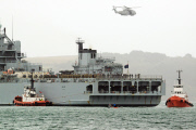 RFA Argus prepares to sail to Sierra Leone to help deal with the Ebola crisis, Falmouth, Britain - 17 Oct 2014