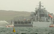 RFA Argus prepares to sail to Sierra Leone to help deal with the Ebola crisis, Falmouth, Britain - 17 Oct 2014