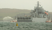 RFA Argus prepares to sail to Sierra Leone to help deal with the Ebola crisis, Falmouth, Britain - 17 Oct 2014