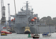 RFA Argus prepares to sail to Sierra Leone to help deal with the Ebola crisis, Falmouth, Britain - 17 Oct 2014