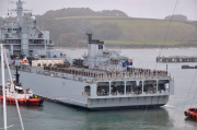 RFA Argus prepares to sail to Sierra Leone to help deal with the Ebola crisis, Falmouth, Britain - 17 Oct 2014