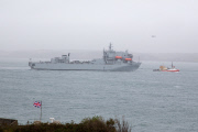 RFA Argus prepares to sail to Sierra Leone to help deal with the Ebola crisis, Falmouth, Britain - 17 Oct 2014