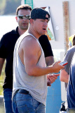 The Men of "Magic Mike XXL" show off their guns in Georgia