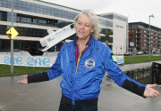 SIR BOB GELDOF AT A PHOTOCALL WITH A LIFE SIZE SHUTTLE REPLICA