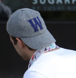 PREMIUM EXCLUSIVE New dad Ashton Kutcher wearing a W on his hat and Kabbalah scarf