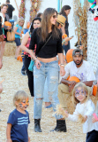 Alessandra Ambrosio and her family have a festive fall day at the Pumpkin Patch