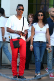 Jermaine Jackson and wife Halima Rashid go for a Labor Day stroll