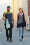 Lea and Artem take a Subway lunch break at the studio