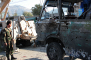 Taliban road side bomb in Kabul, Afghanistan - 21 Oct 2014