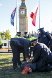 Police make arrests at Occupy London demonstration in Parliament Square, London, Britain - 21 Oct 2014